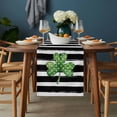 thumbnail image 2 of St. Patrick's Day Table Runner - 48 Inch Long, Kitchen Dining Table Runner Dresser Scarves, Lucky Shamrock Grass Black Stripes Farmhouse Decor for Coffee Tables Wedding Party Banquet, 2 of 8