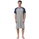 thumbnail image 1 of Camisón para hombre Lars Amadeus Ropa dormir Mangas raglán Pijamas suaves Gris claro XXL, 1 of 6