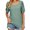 1# GREEN, variant on TEMOFON Women Blouse Casual T Shirts Fashion Puff Short Sleeve Round Neck Dressy Tunic White Tops for Women Size L