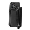 thumbnail image 4 of TECH CIRCLE Case Compatible with iPhone 12/iPhone 12 Pro 6.1 inch,Weave Pattern Leather Double Magnetic Clasp Card Slots Holder Back Wallet Shockproof Phone Cover,Black, 4 of 13