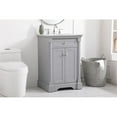 thumbnail image 2 of Elegant Decor Clarence 24" Solid Wood and Metal Single Bathroom Vanity in Gray, 2 of 8