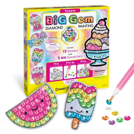Creativity for Kids Big Gem Diamond Painting Sweets- Child Craft Kit for Boys and Girls
