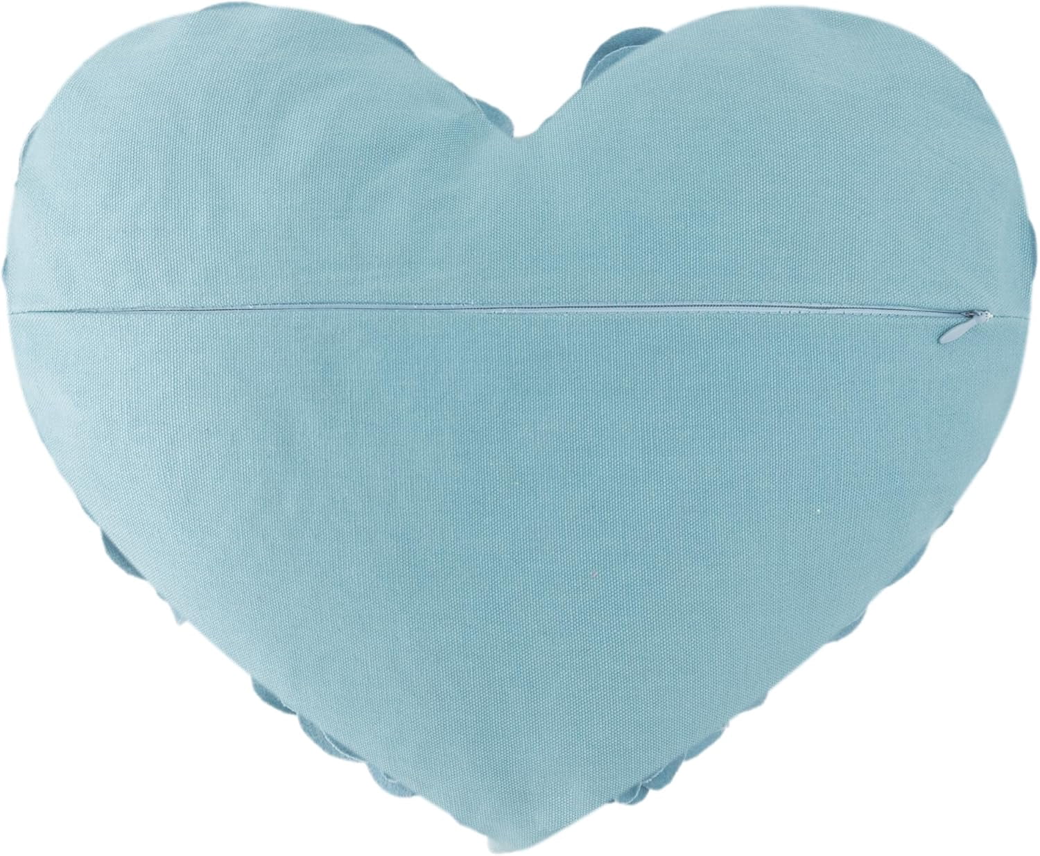 JWH 3D Flower Decorative Valentine's Day Gift for Her Heart Accent Pillow Case with Insert 14x16 inch Teal Blue