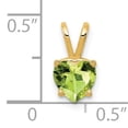 thumbnail image 5 of 14K Solid Yellow Gold 6mm Heart Green Peridot Necklace Gemstone Pendant Charm August Birthstone Jewelry, 5 of 10