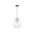 thumbnail image 2 of Meridian Nicole Glass Globe Pendant Light in Oil Rubbed Bronze, 2 of 5