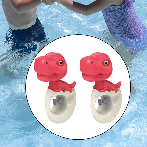 2 piezas de rociador de agua Spray juguete Dinosaurio de mano, juguete de chorro de agua, juego de playa de verano, para bañeras de jardín de césped rojo