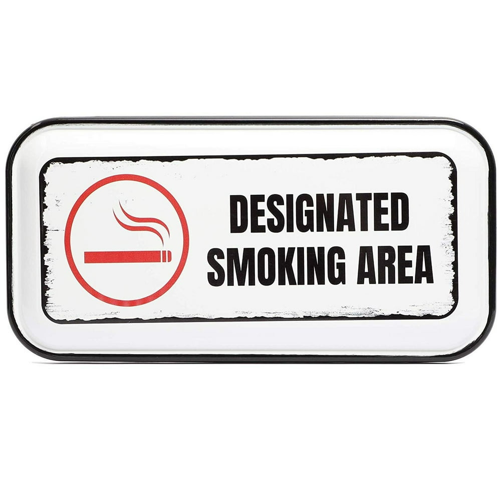 Designated Smoking Area Sign 15 75 X 7 75 For Indoor Outdoor Office