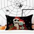 thumbnail image 6 of Christmas Jack Lumbar Decorative Throw Pillow Cover 12 x 20, Rectangular Xmas Sally Holly Jolly Outdoor Home Decor, Winter Funny Couch Cushion Case, 6 of 6