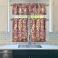 thumbnail image 3 of Paisley Curtains 36 Inch Short - 3 Panel Set, Vintage Bohemian Ethnic Floral Pattern, Colorful Retro Chic Design, Artistic Rod Pocket Window Curtain for Living Room, Bedroom, Easy Wash, 3 of 6
