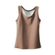 thumbnail image 2 of Ropa interior térmica para mujer, color sólido, cuello redondo, rayas, con base de terciopelo grueso, cubrecopas, pijama de poliéster para mujer, 2 of 6