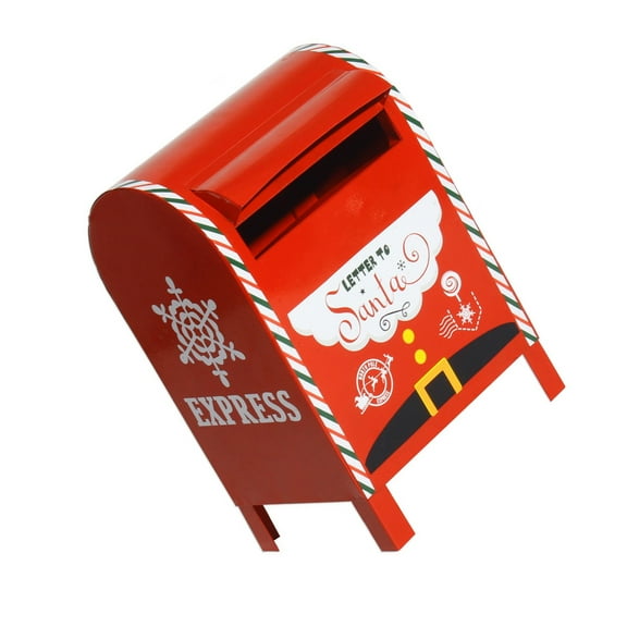 Festive Rustproof Christmas Mailbox for Outdoor Decor, Weatherproof Metal Holiday Card & Storage