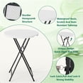 thumbnail image 3 of HOUSNIFLEX 32in Bar Height Round Folding Table, Portable Cocktail Table for Parties and Commercial Events, White, 3 of 9