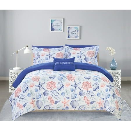 Chic Home Armil 8 Piece Reversible Comforter Set "Sea, Sand, Surf" Theme