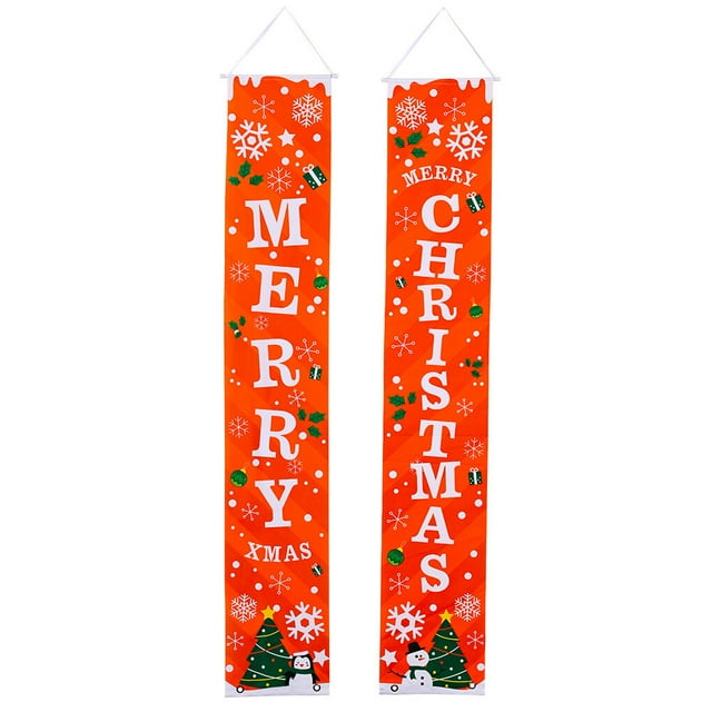 Kearding 1 par de pancartas navideñas para puerta delantera, patio, porche, casa, coplas rústicas de temporada, decoraciones artísticas, Kits de decoración para fiestas