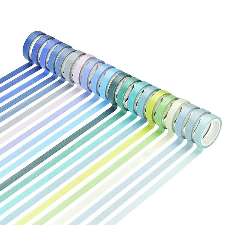 【新品】solol - washi XEOVHV 60 Rolls Washi Tape Sets 8mm Wide 10ft Long Basic Solid