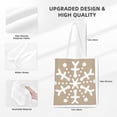 thumbnail image 4 of YFYANG Reusable Cotton Canvas Tote Shopping Bag, Khaki Snowflake Pattern Washable Portable Grocery Bag for Daily Travel, 4 of 8