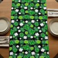 thumbnail image 5 of Table Runners 72 Inches Long Dress Scarves, St Patricks Day Farmhouse Kitchen Table Runner, Coffee Tablerunners, Spring Country Green Shamrock Plaid 14x72 Inch, 5 of 9