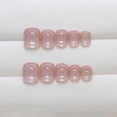 thumbnail image 4 of 24 Pcs Glossy Press On Nails Short Ballerinas False Nails Reusable Acrylic Nails Plaids French Tip on Nails, 4 of 8