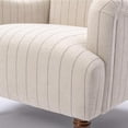 thumbnail image 4 of Comfort Pointe Fabric Stripes Armchair, Beige, 4 of 10