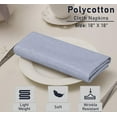 thumbnail image 3 of Ruvanti Cloth Napkins Set of 12, 18x18 Reusable Napkins Cloth Washable, Soft & Durable Table Napkins, Polycotton Chambray Dinner Napkins for Parties, Christmas, Thanksgiving, Weddings - Midnight Blue, 3 of 9