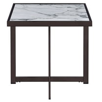 Steve Silver Kayley Contemporary 24" Square End Table, White