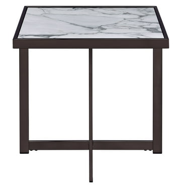 Steve Silver Kayley Contemporary 24" Square End Table, White