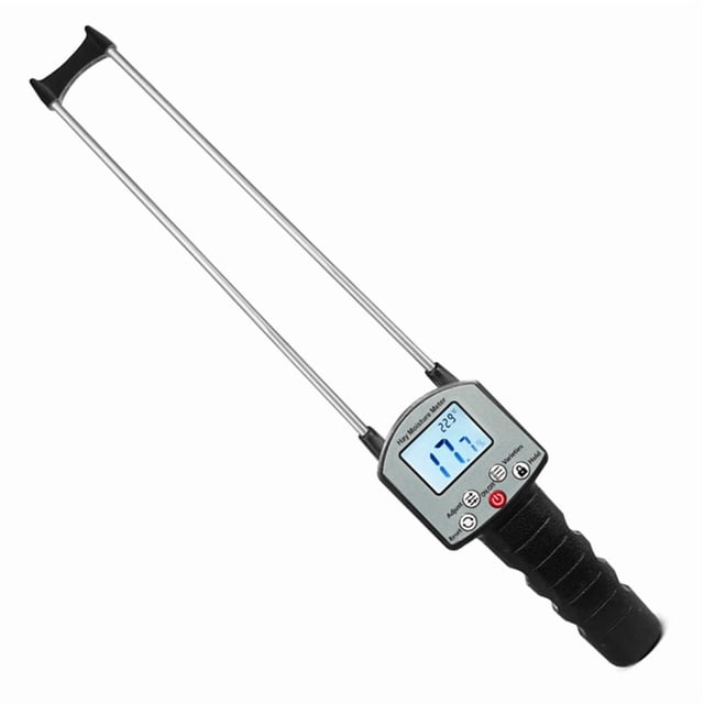 Portable Hay Moisture Meter for Cereal Straw, Bran, Leymus Chinensis, Emperor Bamboo Grass Fibre Content Testing Tool