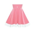 thumbnail image 5 of Girls Dress White Collar Velvet Long Sleeve Pink Swing Dress 5 Years, 5 of 6