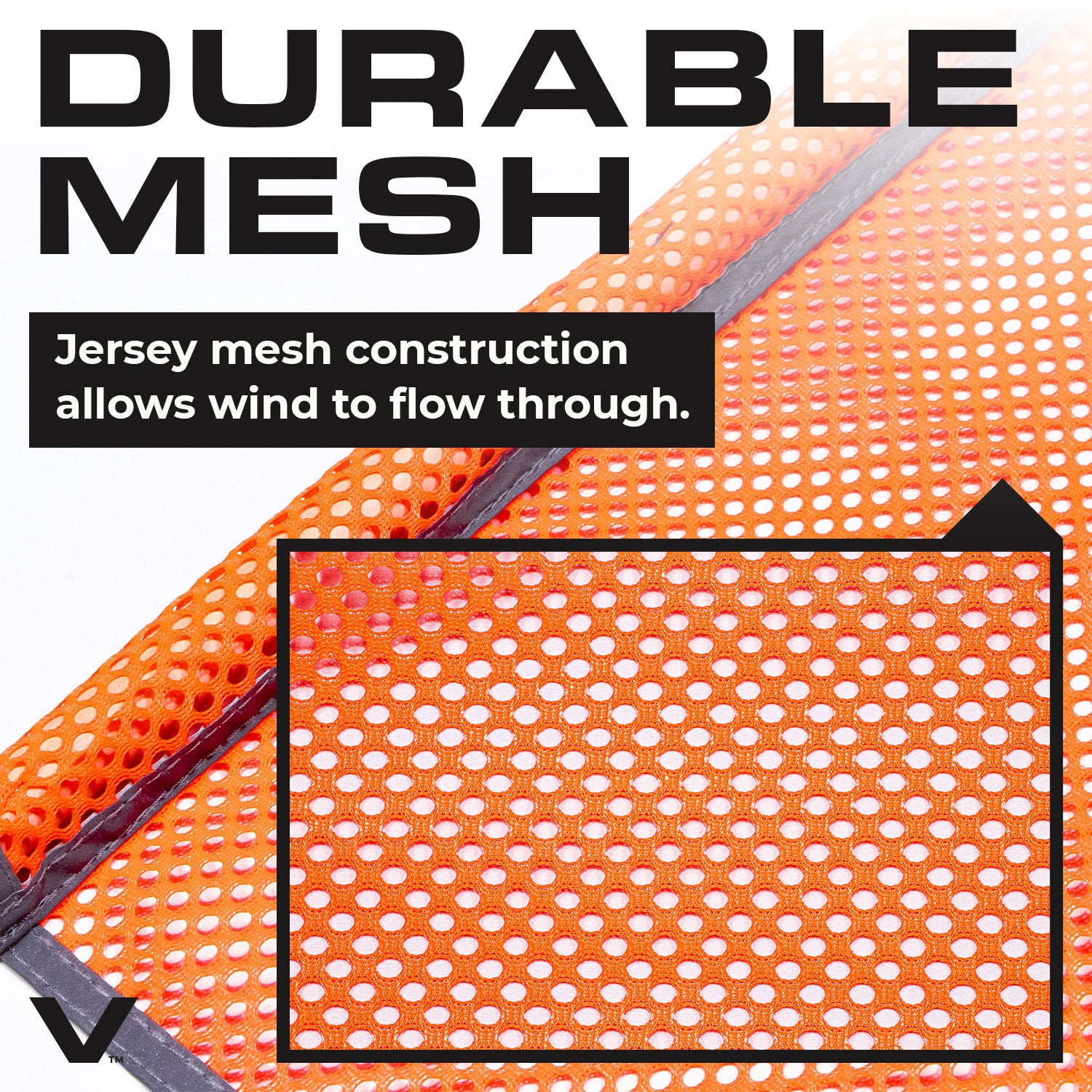 VULCAN Safety Flags - Border - Bright Orange - Mesh - Dowel - 18 inch x 18 inch - 4 Pack