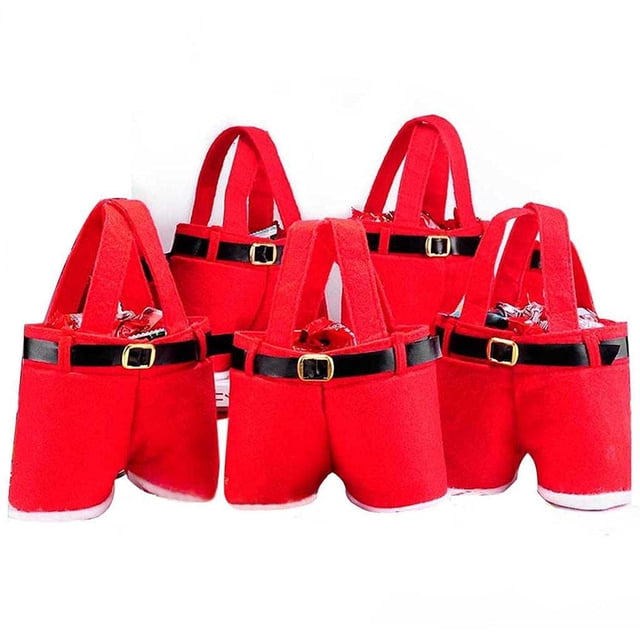Bolsas de regalo con adornos navideños Bolsas de regalo Estilo pantalones navideños Lindas bolsas para niños Ideales para bodas Fiestas Año Nuevo