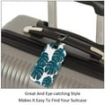thumbnail image 3 of Square 2Pack PU Leather Retro Flowers Floral Cruise Luggage Tag with Privacy Cover and Name ID Tag for Travel Handbags Backpacks Luggage Tags, 3 of 6