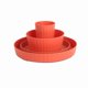 thumbnail image 1 of Xiao Hua Juego de vajilla de plástico, platos irrompibles y reutilizables (8 piezas), color naranja, 1 of 5