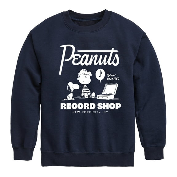 Peanuts - Record Shop - Toddler & Youth Crewneck Fleece Sweatshirt