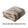 thumbnail image 3 of XIEULQP Faux Fur Throw Blanket for Couch, Decorative Tie-Dye Khaki Plush Bubble Blanket - Super Soft & Cozy Fluffy Faux Rabbit Fur Blanket for Women Gift, 79x60 Inches, 3 of 6
