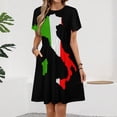 thumbnail image 2 of Italy Flag Map Women's Dress Short Sleeve Summer Sundress Summer Women Clothes, 2 of 7