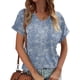 thumbnail image 4 of Camisetas de Manga Corta para Mujeres, Camiseta de Cuello en V Impresa Casual Top Hecha de Material Cómodo para Todo el Uso Diario de Temporada, Camisetas para Mujeres Casual, 4 of 5