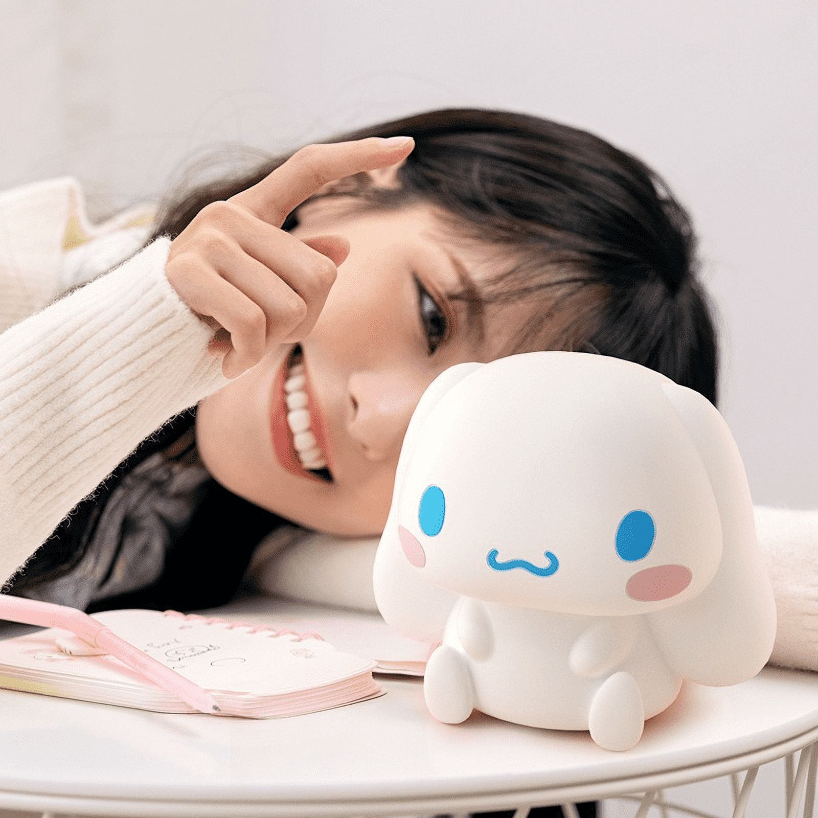 Cinnamoroll Pat Night Light Cartoon Cute USB Rechargeable Induction Bedside Lamp NEW