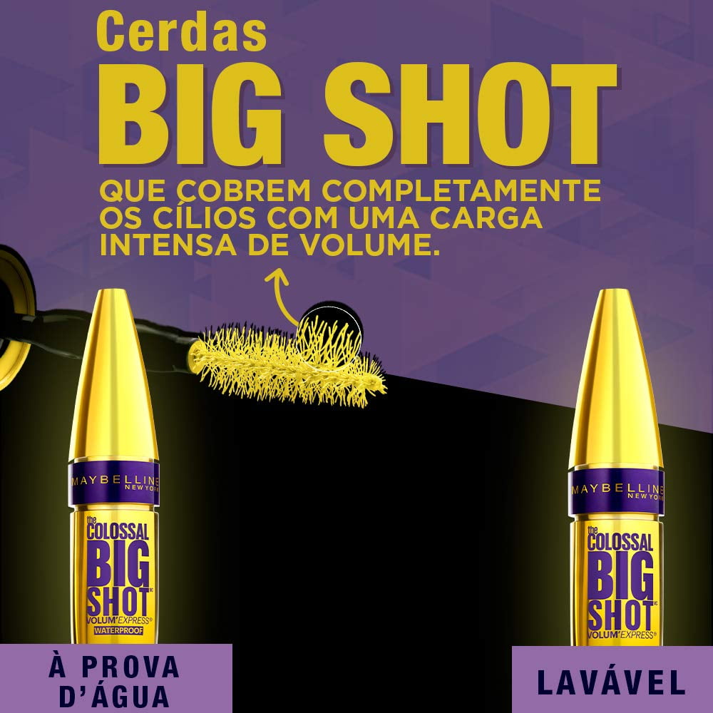 Maybelline New York Volum' Express, The Colossal Big Shot, Washable Mascara, 9.7 mL