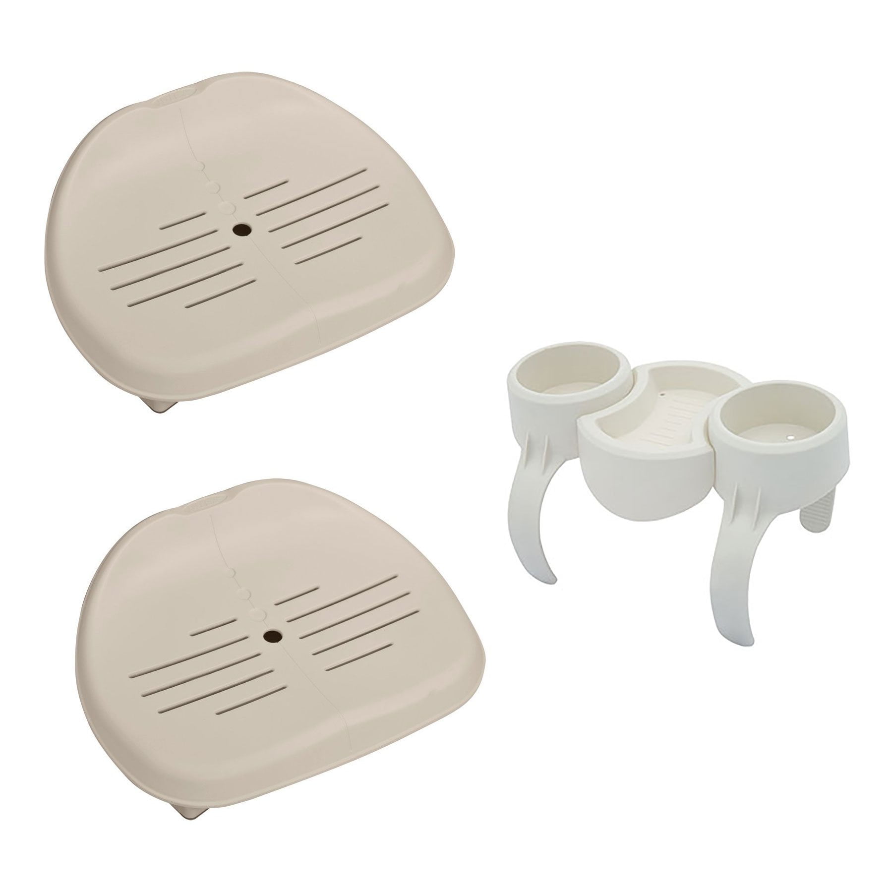 Intex Inflatable Pure Spa Hot Tub Removable Seat 2 Pack Drink
