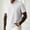 White, variant on Ceisia Men's Summer Herringbone Textured Solid Color Short Sleeve Polo Shirts Khaki L Gift