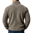 thumbnail image 6 of Atkumj Fleece Quarter Zip Pullover Men with Kangaroo Pocket Warm Comfortable Solid Color Sweatshirts Casual Stand Collar Long Sleeve Sweatshirt S, 6 of 10