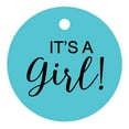 thumbnail image 1 of 100 Pcs C'est une Fille Baby Shower Hang Tags Forme Ronde Cadeau de Faveur de Mariage Papier Tag, 1 of 1