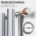 thumbnail image 4 of Blue Ticking Stripes Outdoor Curtains for Patio, Neutral Country Vertical Lines White Sunshade Privacy Drapes Grommet Waterproof Outside Curtains for Porch/Cabana/Balcony 54"x 84", 1 Panel, 4 of 9
