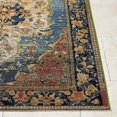 thumbnail image 2 of Hauteloom Zorea Living Room, Bedroom Patio Outdoor Area Rug - Traditional - Indigo, Crimson, Gold - 5'3" x 7'1", 2 of 6
