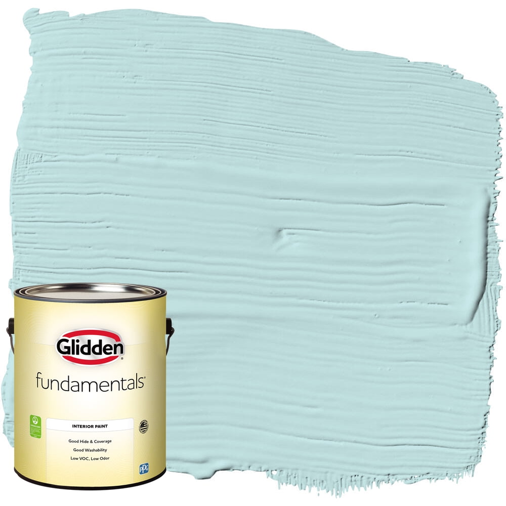 Glidden Fundamentals Interior Paint Misty Aqua, Eggshell, 1 Gallon