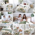 thumbnail image 6 of Spring Green Gnomes Bedding 3 Piece Duvet Cover Set Full Size, Mushroom Gift Botanical Soft Microfiber Comforter Cover with Zipper Closure & Pillowcases, Wrinkle & FadeResistant Quilt Cover, 6 of 9