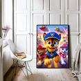 thumbnail image 4 of Póster adhesivo para pared con diseño de perro de la Patrulla P, impresiones en papel blanco, carteles, obras de arte, pintura decorativa vintage, 4 of 4