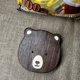 thumbnail image 2 of Posavasos de oso con dibujos creativos y bonitos japonés, nogal negro, mesa de comedor, soporte para taza de té Afortunado Sencillez, 2 of 4