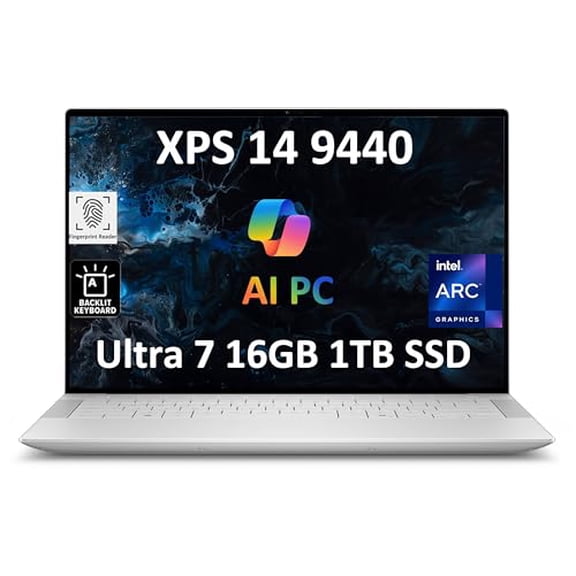 XPS 9440 14.5" FHD U7-155H 16GB 1TB SSD FPR Win 11 Pro PLATINUM