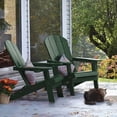 thumbnail image 2 of WINSOON All Weather HIPS Folding Oversized Adirondack Chair：Outdoor Chair with Realistic Wood Texture, Heavy Duty Weight Capacity, for Cup Holder for Patio, Yard & Garden, 2 of 6